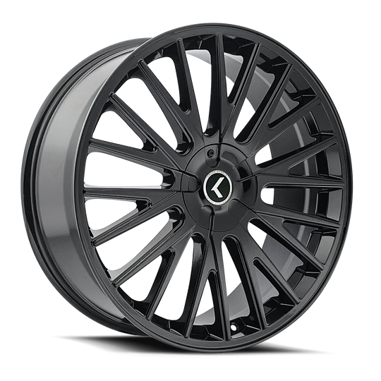 KR185-2818B38 - Kraze Double Down 20X8.5 5X115 / 5X120 ET 38mm Gloss Black - Kraze Wheels Canada