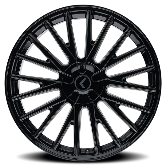 KR185-22818B38 - Kraze Double Down 22X8.5 5X115 / 5X120 ET 38mm Gloss Black - Kraze Wheels Canada