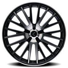 Load image into Gallery viewer, KR185-7814BM38 - Kraze Double Down 17X8 5X108 / 5X114.3 ET 38mm Gloss Black Machined - Kraze Wheels Canada