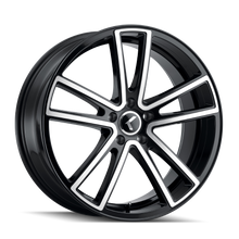 Charger l'image dans la galerie, KR190-8831BM40 - Kraze Lusso 18X8 5X108 /  ET 40mm Gloss Black Machined - Kraze Wheels Canada