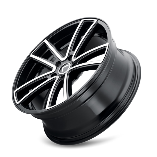 KR190-8845BM40 - Kraze Lusso 18X8 5X112 /  ET 40mm Gloss Black Machined - Kraze Wheels Canada