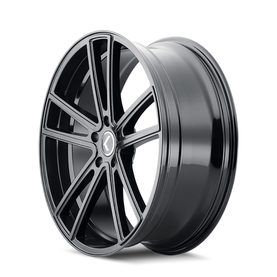 KR190-7865GB38 - Kraze Lusso 17X8 5X114.3 /  ET 38mm Gloss Black - Kraze Wheels Canada