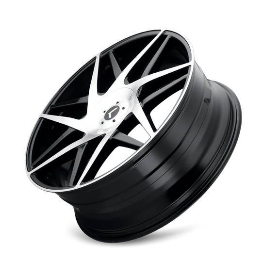 KR192-22818BM38 - Kraze Phase 22X8.5 5X115 / 5X120 ET 38mm Gloss Black Machined - Kraze Wheels Canada