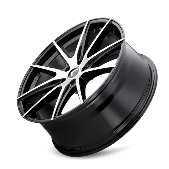 KR193-8864BM40 - Kraze Turismo 18X8 5X115 /  ET 40mm Gloss Black Machined - Kraze Wheels Canada