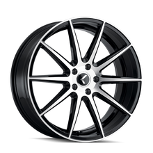 Charger l'image dans la galerie, KR194-7864BM38 - Kraze Cosmos 17X8 5X115 /  ET 38mm Gloss Black Machined - Kraze Wheels Canada