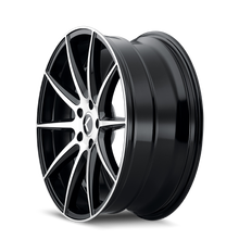 Load image into Gallery viewer, KR194-2845BM38 - Kraze Cosmos 20X8.5 5X112 /  ET 38mm Gloss Black Machined - Kraze Wheels Canada