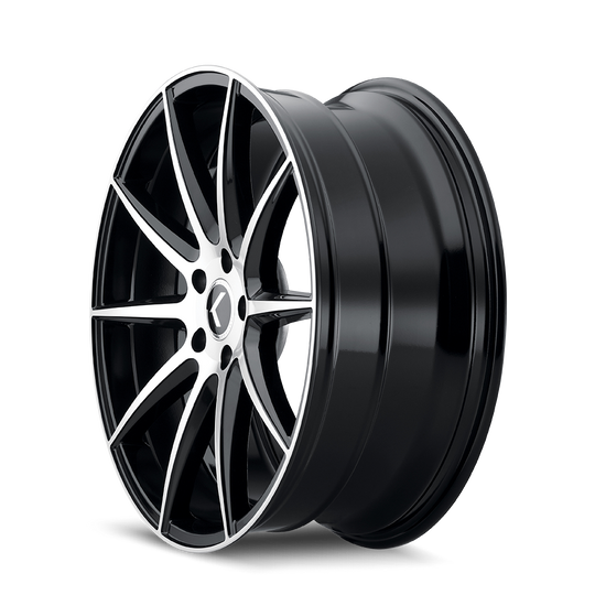 KR194-2845BM38 - Kraze Cosmos 20X8.5 5X112 /  ET 38mm Gloss Black Machined - Kraze Wheels Canada