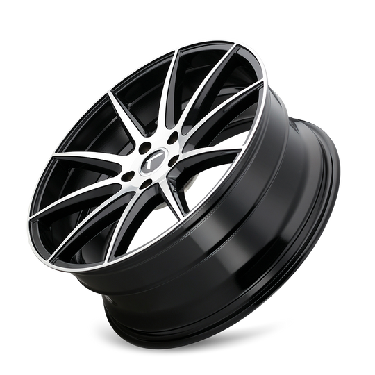 KR194-8845BM40 - Kraze Cosmos 18X8 5X112 /  ET 40mm Gloss Black Machined - Kraze Wheels Canada
