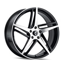 Charger l'image dans la galerie, KR195-7831BM38 - Kraze Milano 17X8 5X108 /  ET 38mm Gloss Black Machined - Kraze Wheels Canada
