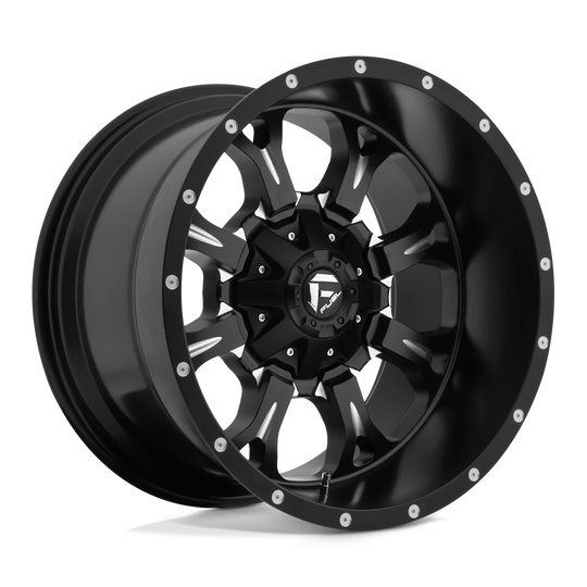 D51720209847 - Fuel Off-Road D517 Krank 20X12 6X135 6X139.7 -44 mm Matte Black Milled - Fuel Off-Road Wheels Canada