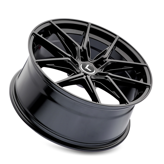 KR196-8831GB35 - Kraze Evolve 18X8.5 5X108 /  ET 35mm Gloss Black - Kraze Wheels Canada
