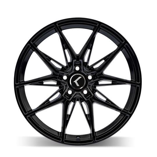 KR196-8845GB30-BALL - Kraze Evolve 18X8.5 5X112 /  ET 30mm Gloss Black - Kraze Wheels Canada