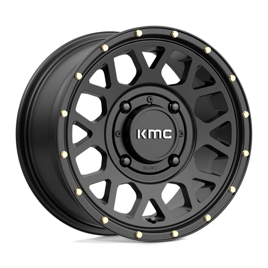 KS13547048738 - KMC KS135 Grenade 14X7 4X137  38mm Satin Black - KMC Wheels Canada