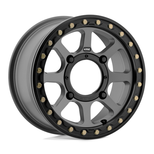 KS23447048438 - KMC KS234 Addict Beadlock 14X7 4X137  38mm Satin Gray - KMC Wheels Canada