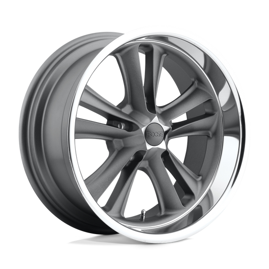 F09917706540 - Foose F099 Knuckle 17X7 5X114.3  1mm Matte Gun Metal Machined - Foose Wheels Canada