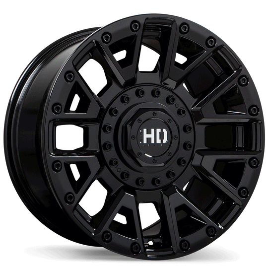 F260-2000-89BN+00C871 - Fast HD Knuckles 20X10 6X135 / 6X139.7 0mm Gloss Black - Fast HD Wheels Canada