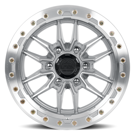 KRAWLER-7969MC12N - Lock Offroad Krawler 17X9 6X139.7 ET -12mm Machined Face Polish - Lock Offroad Wheels Canada