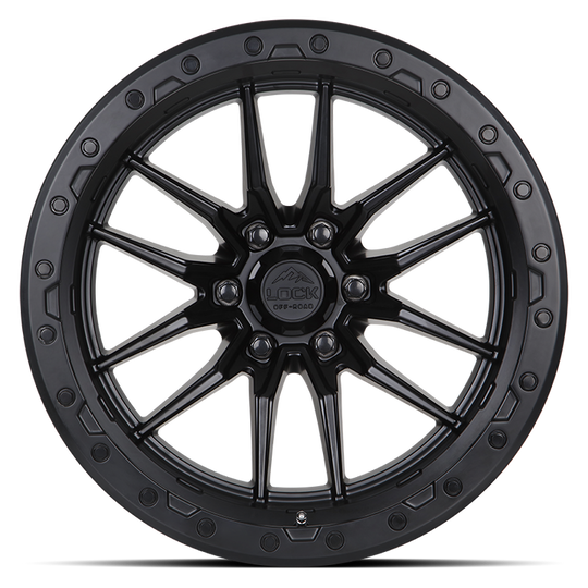 KRAWLER-2988MB20 - Lock Off-Road Krawler 20X9 8X180 ET 20mm Matte Black with Matte Black Ring - Lock Off-Road Wheels Canada