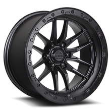 Charger l'image dans la galerie, KRAWLER-2987MB20 - Lock Off-Road Krawler 20X9 8X170 ET 20mm Matte Black with Matte Black Ring - Lock Off-Road Wheels Canada