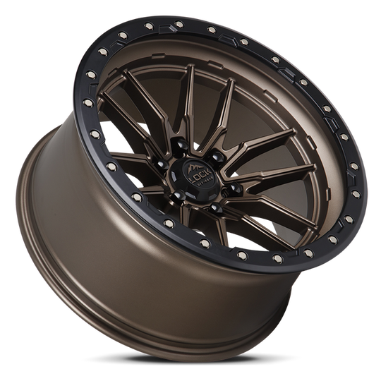KRAWLER-2986MRMBR20 - Lock Off-Road Krawler 20X9 8X165.1 ET 20mm Matte Bronze with Matte Black Ring - Lock Off-Road Wheels Canada