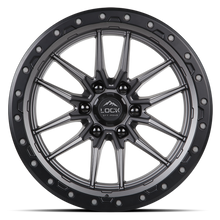 Charger l'image dans la galerie, KRAWLER-22186MGMBR - Lock Krawler 22X10 8X165.1 -18mm Matte Grey With Matte Black Ring - Lock Wheels Canada