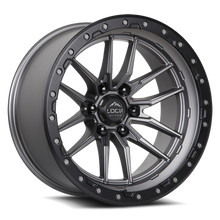 Load image into Gallery viewer, KRAWLER-2186MGMBR - Lock Krawler 20X10 8X165.1 -18mm Matte Grey With Matte Black Ring - Lock Wheels Canada