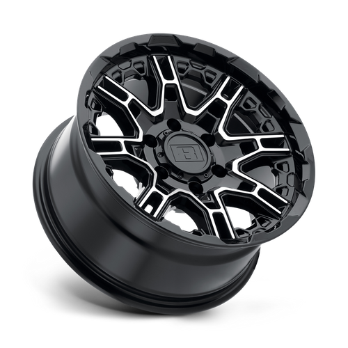 1890LST106120B67X - Level 8 Slingshot 18X9 6X120  10mm Gloss Black W/ Machined Face Big X Factor - Level 8 Wheels Canada