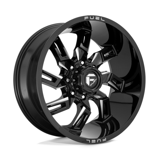 D74720001847 - Fuel Off-Road D747 Lockdown 20X10 8X180 -18 mm Gloss Black Milled - Fuel Off-Road Wheels Canada
