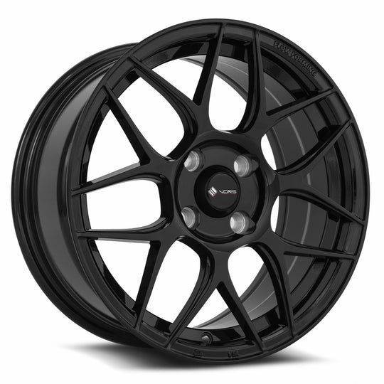 LT27157040040BK - Vors LT27 15X7 4X100 40MM Gloss Black - Vors Wheels Canada
