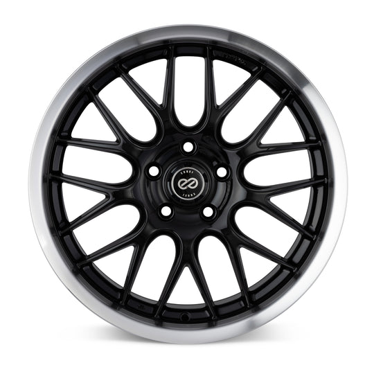 469-880-4445BK - Enkei Lusso 18X8 5X112 45mm Black with Machined Lip - Enkei Wheels Canada