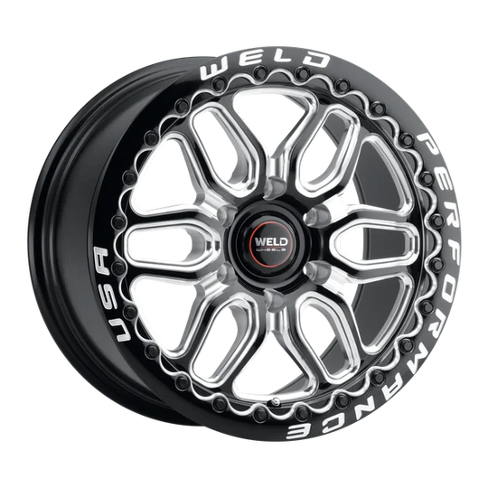 S90300089P38 - Weld Street Performance Laguna 6 Beadlock 20X10 6X135 ET 38mm Gloss Black Milled - Weld Street Performance Wheels Canada