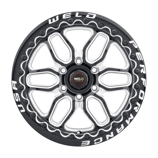 S90301181P36 - WELD Street Performance Laguna 6 Beadlock 20X11 6X127 +36mm Gloss Black Milled & Diamond Lip - WELD Street Performance Wheels Canada