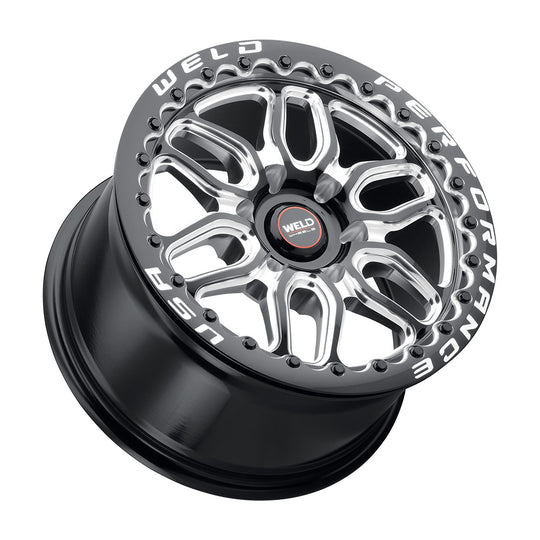 S90301181P36 - WELD Street Performance Laguna 6 Beadlock 20X11 6X127 +36mm Gloss Black Milled & Diamond Lip - WELD Street Performance Wheels Canada