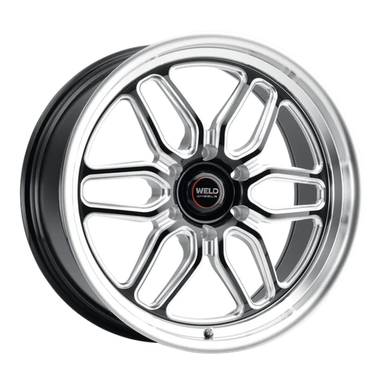 S15377089P20 - Weld Street Performance Laguna 6 Drag 17X7 6X135 ET 20mm Gloss Black Milled - Weld Street Performance Wheels Canada