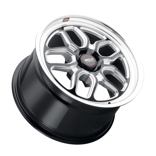 S15280067P50 - WELD Street Performance Laguna Drag 18X10 5X114.3 +50mm Gloss Black Milled & Diamond Lip - WELD Street Performance Wheels Canada