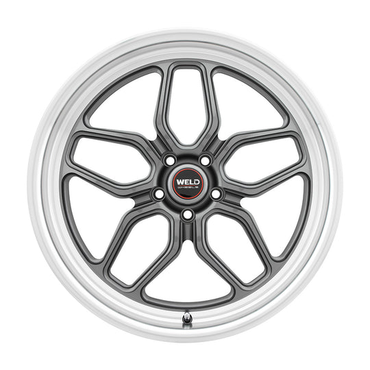 S107B8063450 - WELD Street Performance Laguna 15X8 5X120.65 0mm Gloss Black Milled & Diamond Lip - WELD Street Performance Wheels Canada