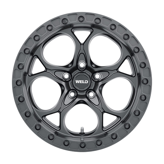 W90670075450 - WELD Off-Road Ledge Beadlock 17X10 5X127 -25mm Candy Red & Candy Red - WELD Off-Road Wheels Canada