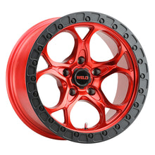 Load image into Gallery viewer, W13479075450 - WELD Off-Road Ledge 17X9 5X127 -12mm Candy Red &amp; Satin Black - WELD Off-Road Wheels Canada