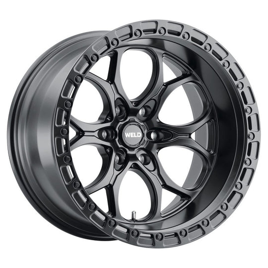 W10789084576 - WELD Off-Road Ledge Six 18X9 6X139.7 +19mm Satin Gunmetal & Satin Black - WELD Off-Road Wheels Canada