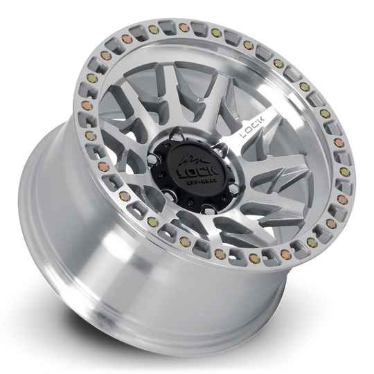 LUNATIC-7986MC - Lock Off-Road Lunatic 17X9 8X165.1 ET 1mm Machined With Clear Coat - Lock Off-Road Wheels Canada