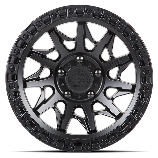 LUNATIC-7987MB - Lock Off-Road Lunatic 17X9 8X170 ET 1mm Matte Black with Matte Black Ring - Lock Off-Road Wheels Canada