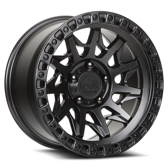 LUNATIC-7988MB - Lock Off-Road Lunatic 17X9 8X180 ET 1mm Matte Black with Matte Black Ring - Lock Off-Road Wheels Canada