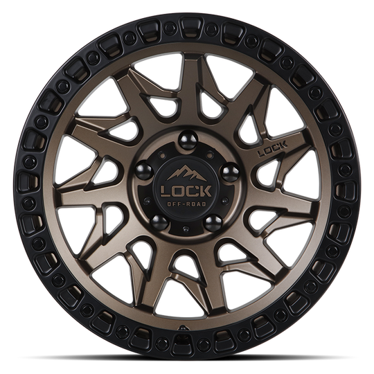 LUNATIC-2986MRMBR20 - Lock Off-Road Lunatic 20X9 8X165.1 ET 20mm Matte Bronze with Matte Black Ring - Lock Off-Road Wheels Canada