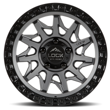 Charger l'image dans la galerie, LUNATIC-2157MGMBR - Lock Offroad Lunatic 20X10 5X127 ET -18mm Matte Grey With Black Ring - Lock Offroad Wheels Canada