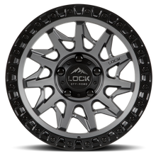 Load image into Gallery viewer, LUNATIC-8957MGMBR1 - Lock Lunatic 18X9 5X127 1mm Matte Grey With Matte Black Ring - Lock Wheels Canada