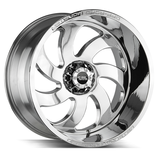 M07412865N44 - Off Road Monster M07 M07 24X12 8X165.1 -44mm Chrome - Off Road Monster Wheels Canada