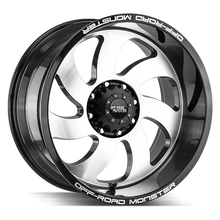 Load image into Gallery viewer, M070865N19GBM - Off Road Monster M07 M07 20X10 8X165.1 -19mm Gloss Black Machined - Off Road Monster Wheels Canada