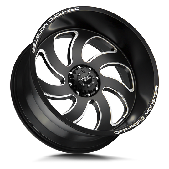M070000N19BML - Off Road Monster M07 M07 20X10 BLANK -19mm Flat Black Milled - Off Road Monster Wheels Canada