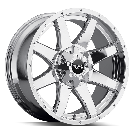 M08860702 - Off Road Monster M08 18X9 6X139.7 / 6X135 0mm Chrome - Off Road Monster Wheels Canada