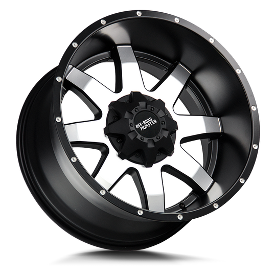 M08760702B - Off Road Monster M08 17X9 6X135 / 6X139.7 0mm Matte Black - Off Road Monster Wheels Canada